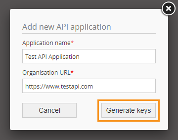 Image 1 for registering API application